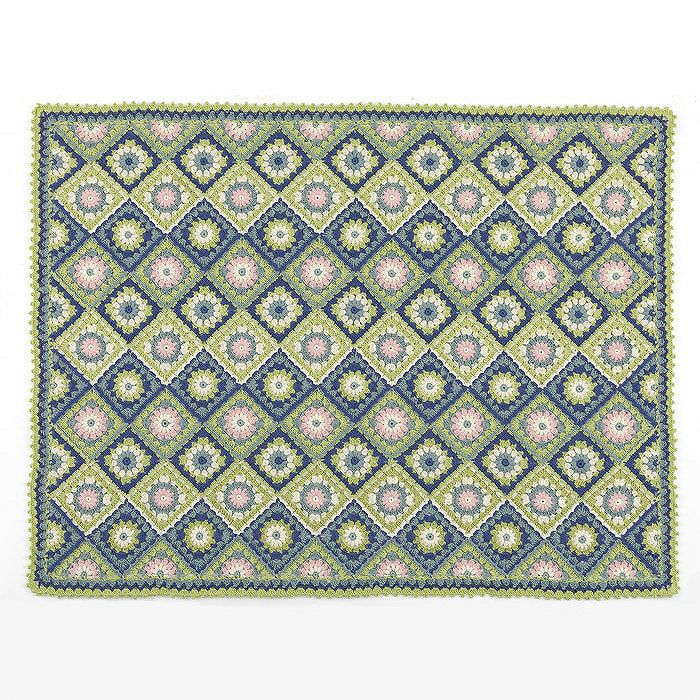 ブランケット＜睡蓮＞（編み物 材料セット） | リバティ 生地、編み物