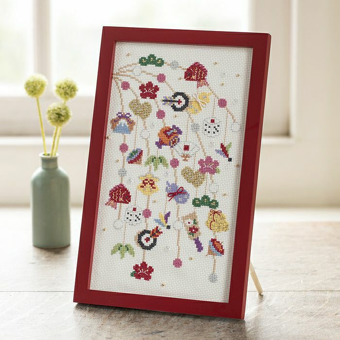 クロスステッチフレーム＜七福神のしあわせ宝舟＞ | リバティ 生地