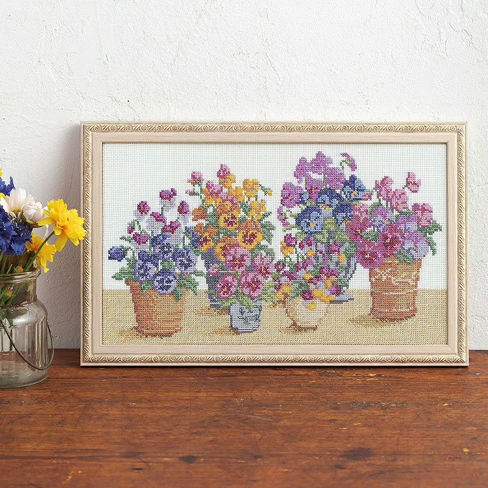 クロスステッチフレーム＜Happy welcome＞ | リバティ 生地、編み物