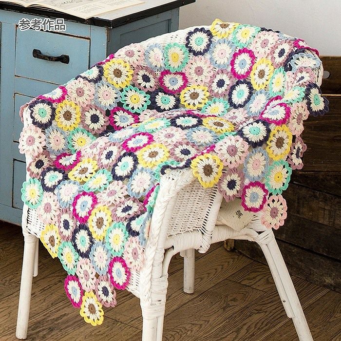 フラワーモチーフブランケット（レシピ） | リバティ 生地、編み物