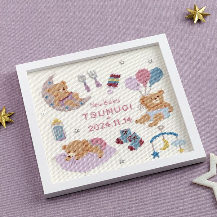 クロスステッチフレーム＜Happy welcome＞ | リバティ 生地、編み物