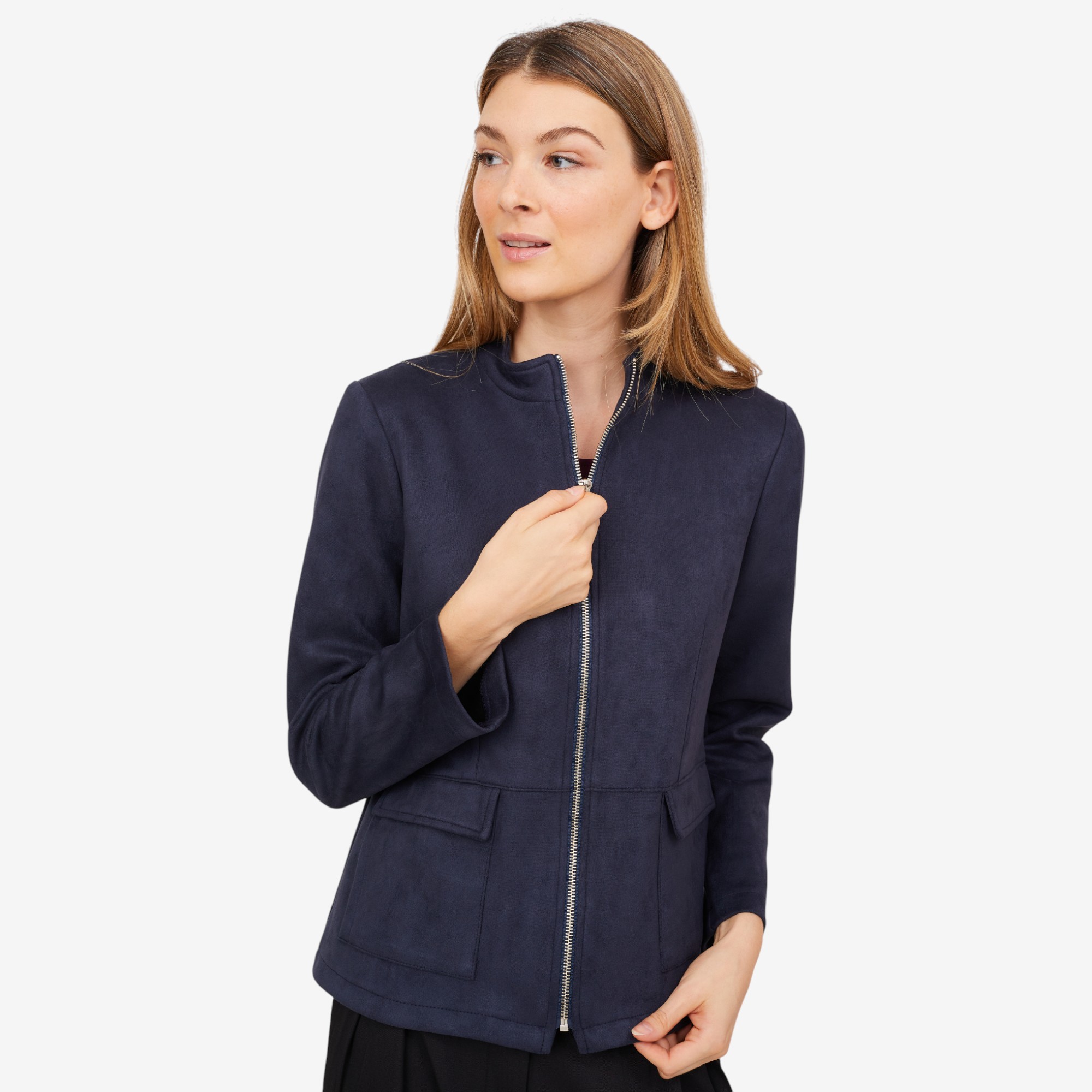 Mr. Max Stretch Faux Suede Zip Jacket - TSC.ca