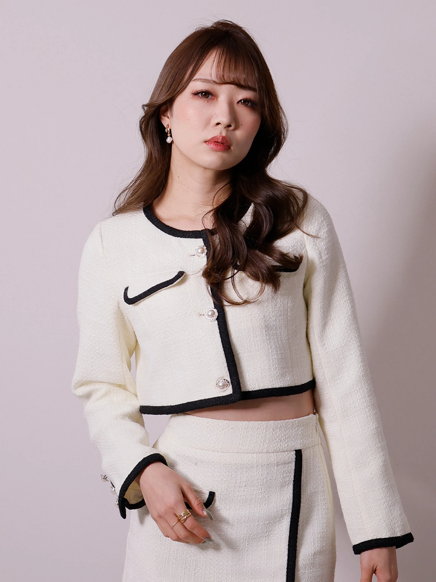 LIP SERVICE（リップサービス）｜ バイカラーツイードジャケット