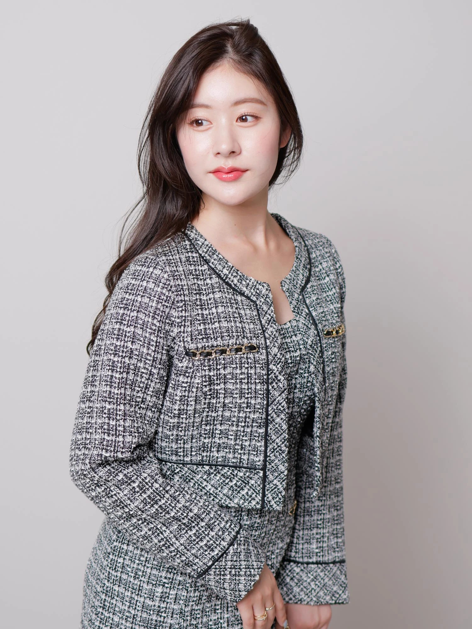 LIP SERVICE（リップサービス）｜ glossy tweedノーカラージャケット