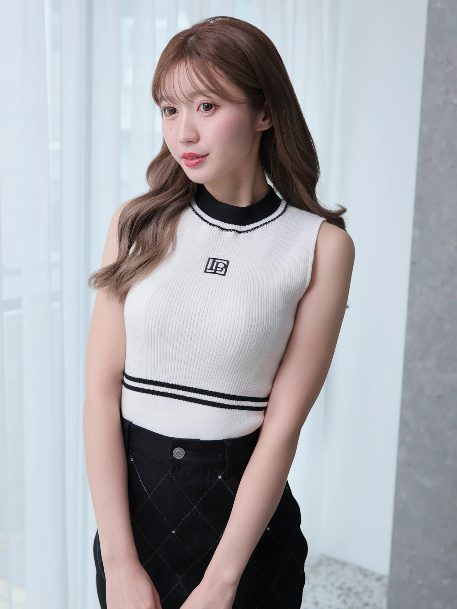 LIP SERVICE（リップサービス）｜ バイカラーラインLPノースリニット