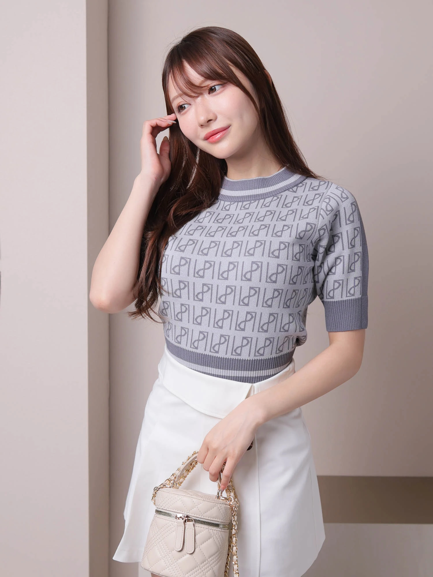 LIP SERVICE（リップサービス）｜ LPジャガードバイカラーニット