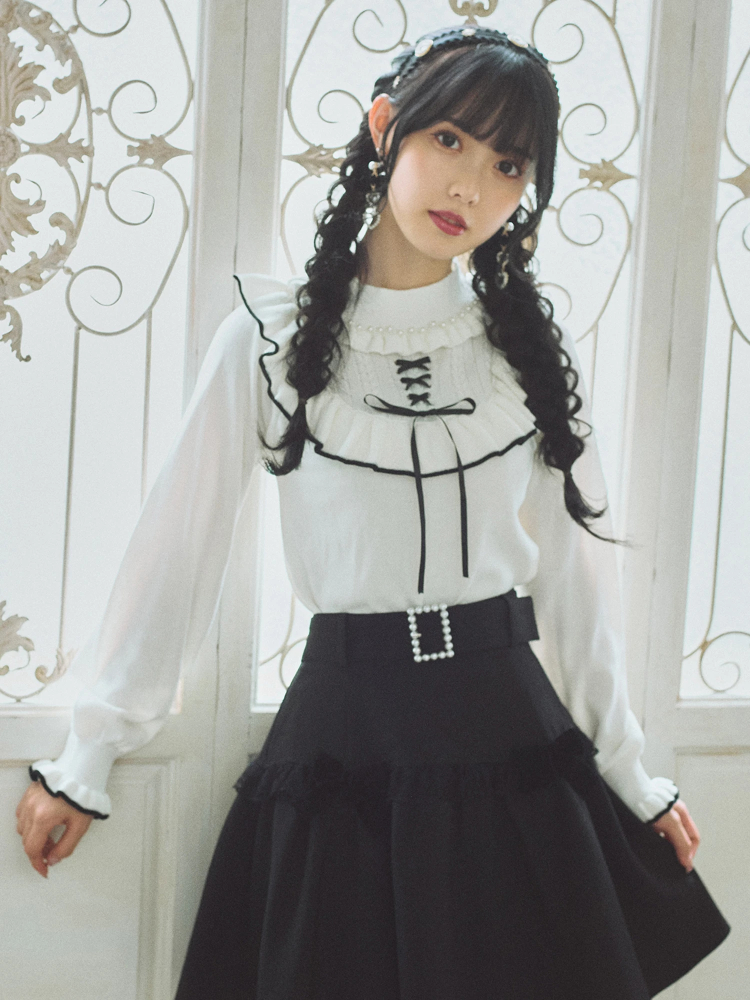 ヨークフリルスピンドルニット - Ank Rouge(アンクルージュ)のニット