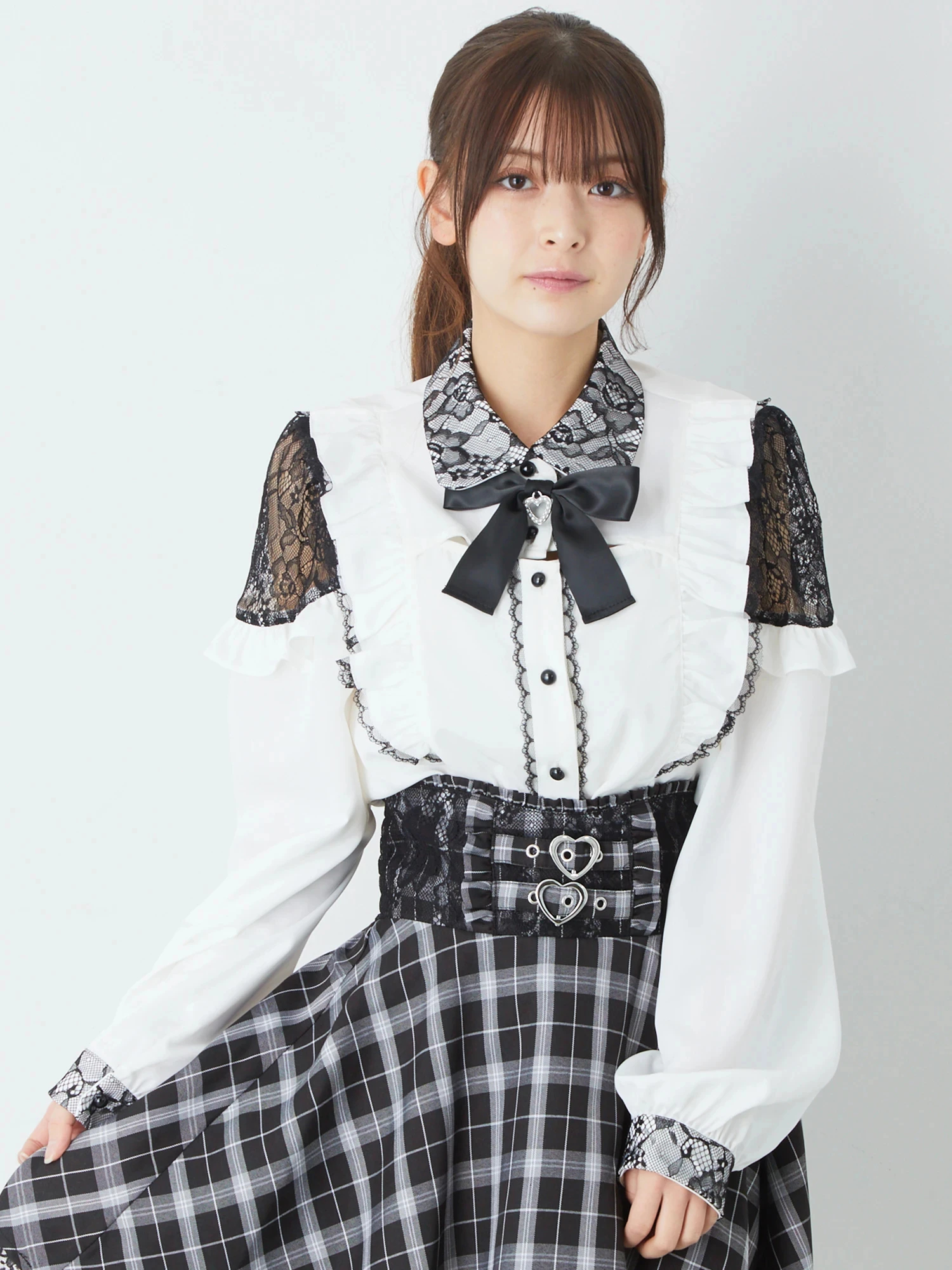 レースフリルブラウス - Ank Rouge(アンクルージュ)のシャツ・ブラウス