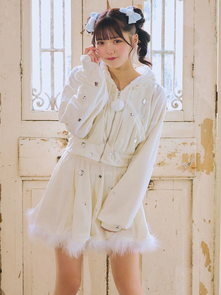 しっぽ&ビジューふわふわスカート - Ank Rouge(アンクルージュ)の