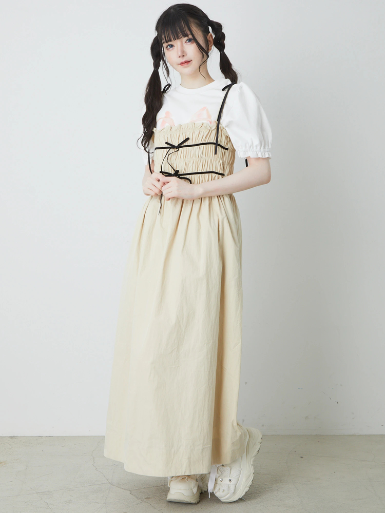 リボンロングワンピース - Ank Rouge(アンクルージュ)のワンピース