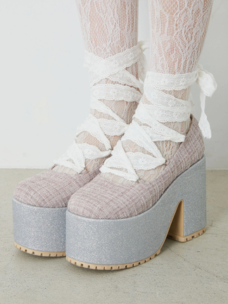 ツイードバレエコア厚底シューズ - Ank Rouge(アンクルージュ)の