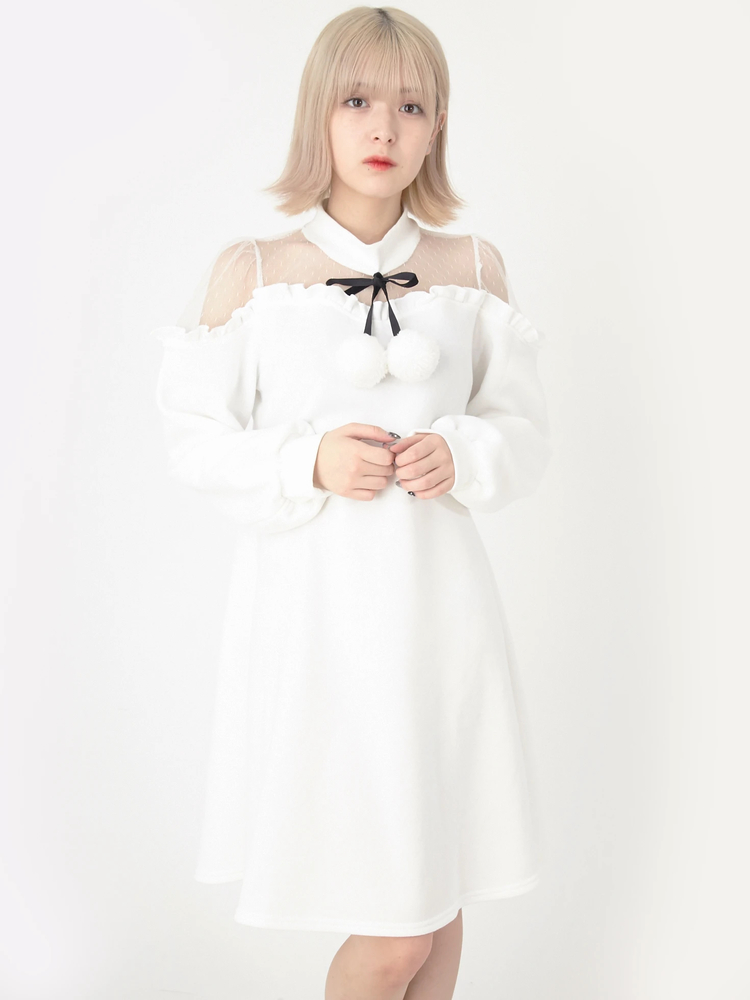 ポンポンカットワンピース - Ank Rouge(アンクルージュ)のワンピース