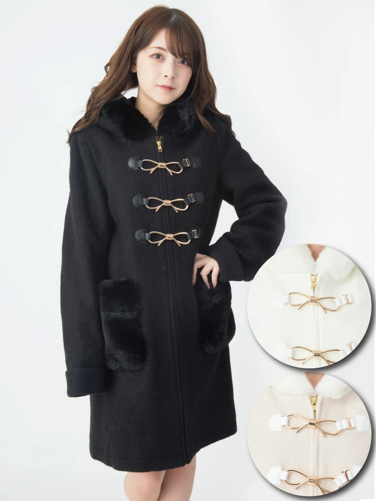 リボンダッフルコート - Ank Rouge(アンクルージュ)のコート