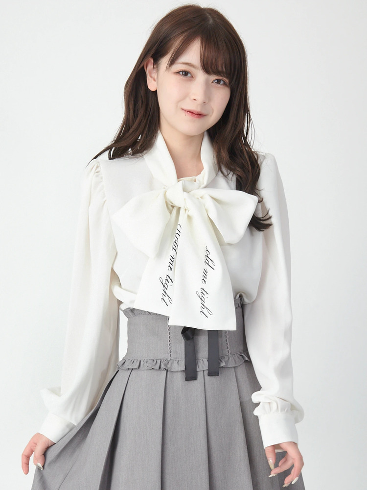 ロゴPTリボンブラウス - Ank Rouge(アンクルージュ)のシャツ・ブラウス