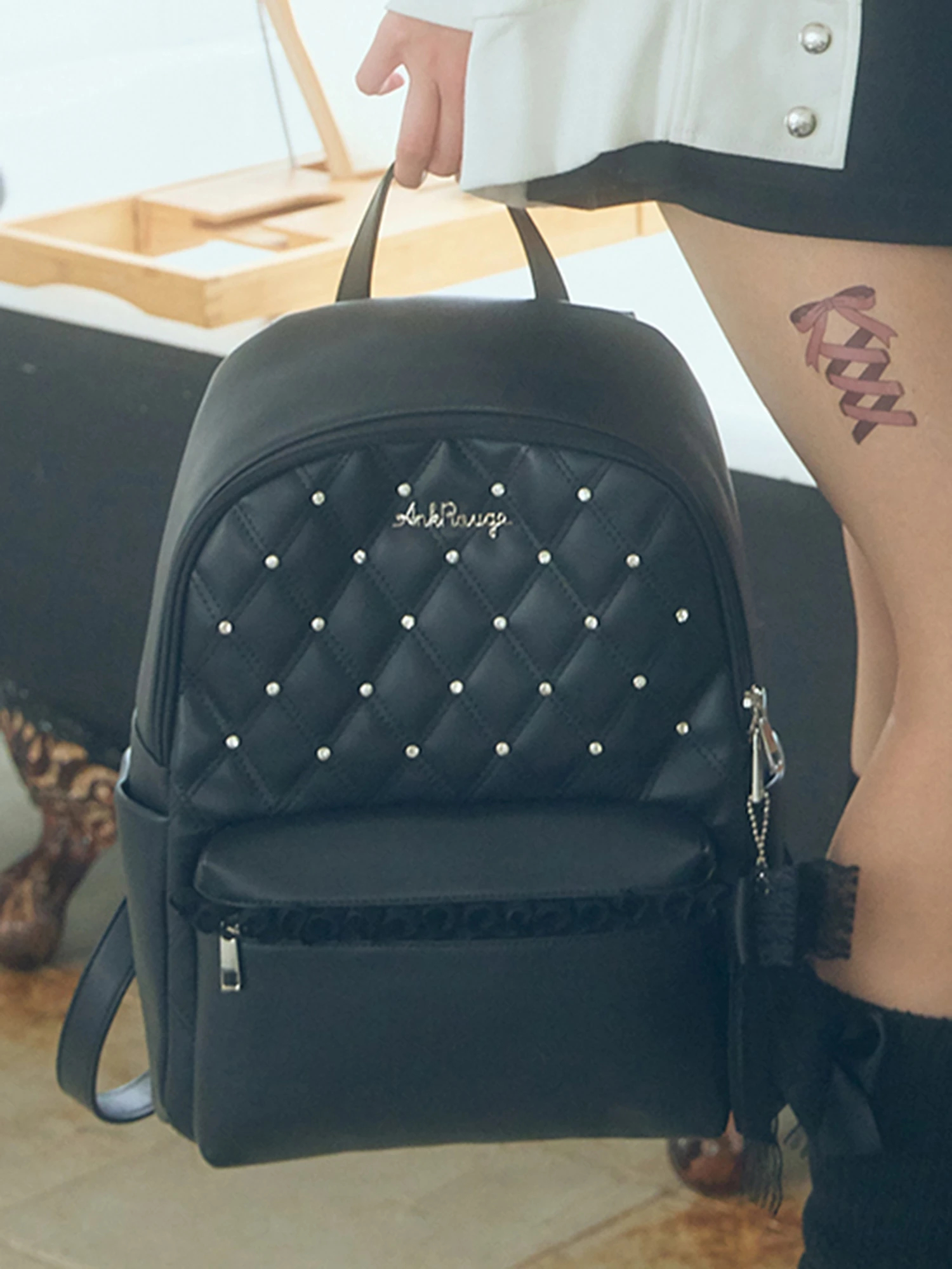 ビジュー×キルティングA4リュック - Ank Rouge(アンクルージュ)の