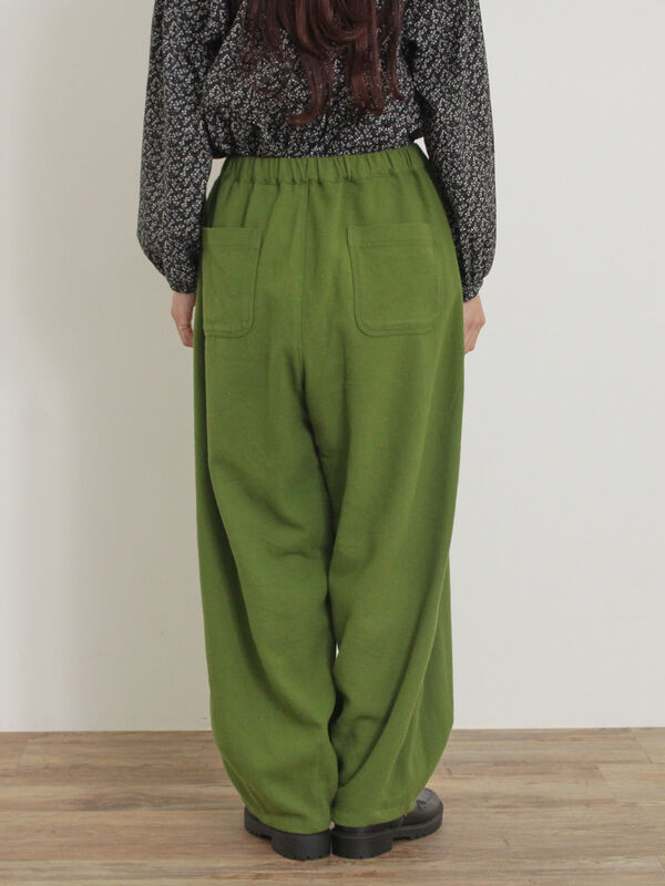 セール】 【M/Lサイズ】ツイル裾ダーツパンツ（チャコールグレー