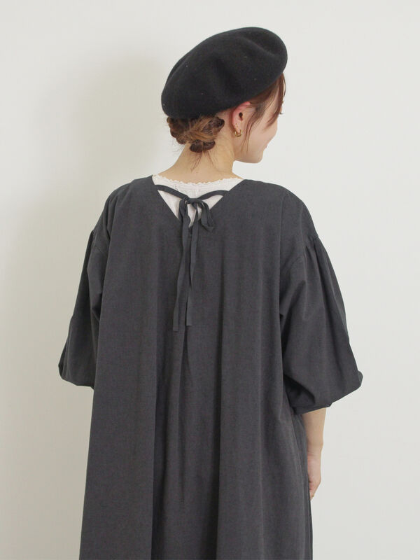 セール】 【S/Mサイズ】リボン付き柄アソート前後2WAYワンピース