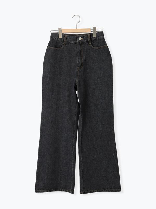 セール】 【M/Lサイズ】レーススカートセットデニムパンツ（ブラック