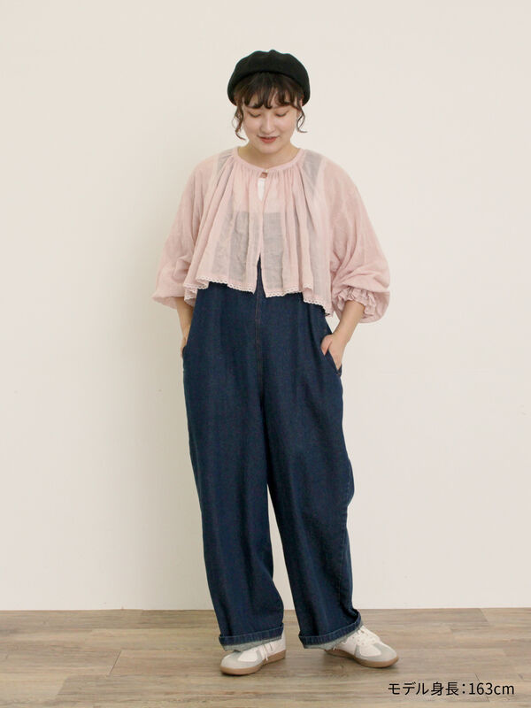 セール】 【kazumi×Samansa Mos2】ケープ付ボレロ（ブラック/ピンク