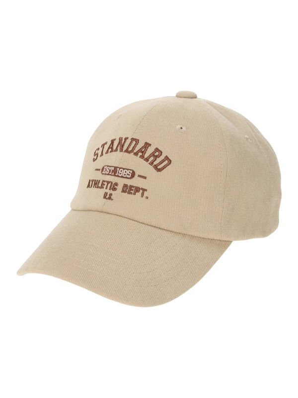 セール】 【消臭効果】カレッジロゴ刺繍キャップ（ベージュ/ブラウン