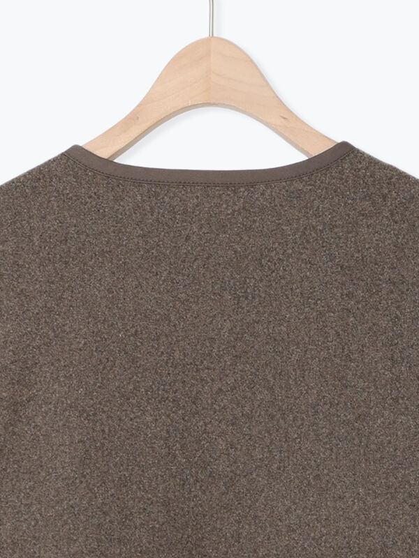 セール】 メルトン切替キルティングコート（チャコールグレー/ベージュ