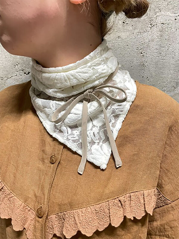 立川店/EC限定】リネンバブーシュカ付エトワールブラウス（ブラック