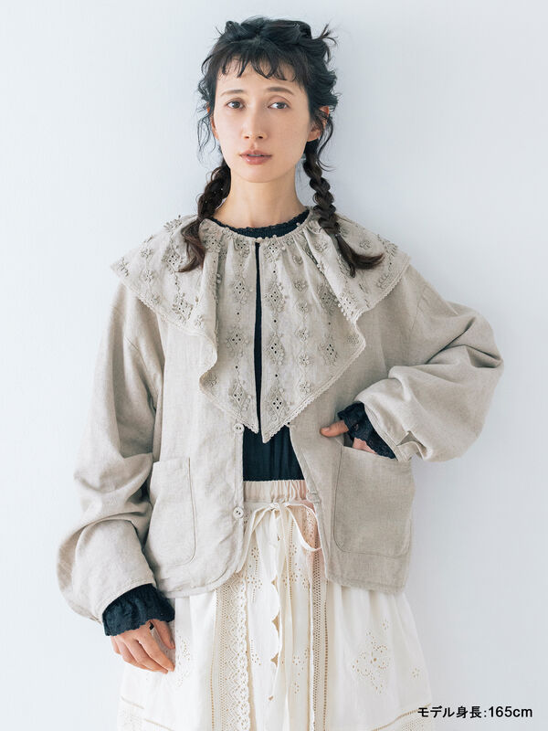 kazumi×Samansa Mos2】リバーシブルジャケット（ブラック/レッド