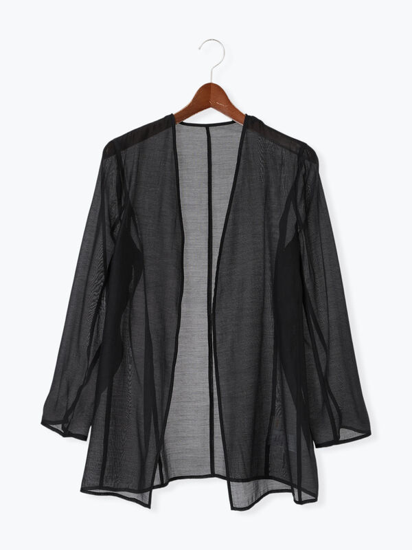 セール】 シアーノーカラーシャツ（グレー/ブラック/ブラウン/トップス