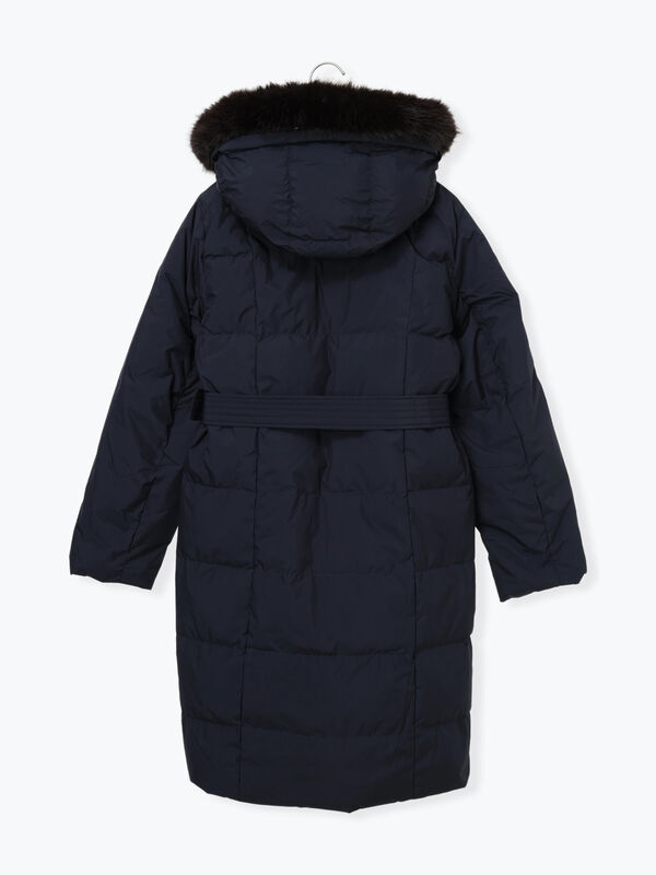 セール】 【宮本茉由着用】フードロングダウンコート（ブラック