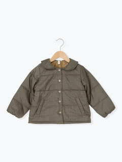 セール】 【撥水】チェック柄中綿ジャケット（レッド/ブラウン