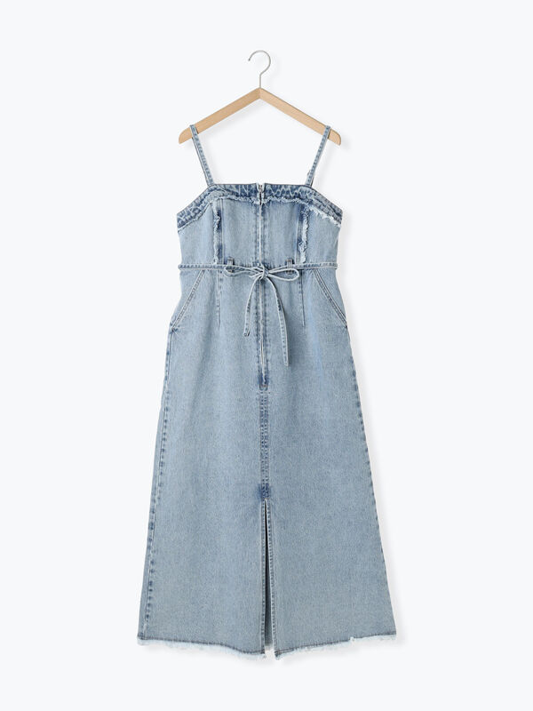 セール】 デニムキャミワンピース（サックスブルー/ブルー/ワンピース