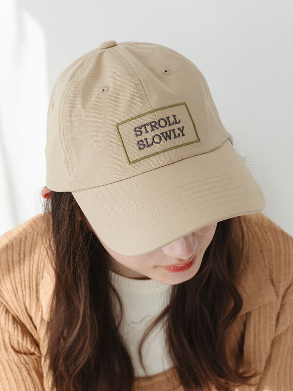 セール】 ロゴ刺繍キャップ（ベージュ/ブルー/アクセサリー/ハット