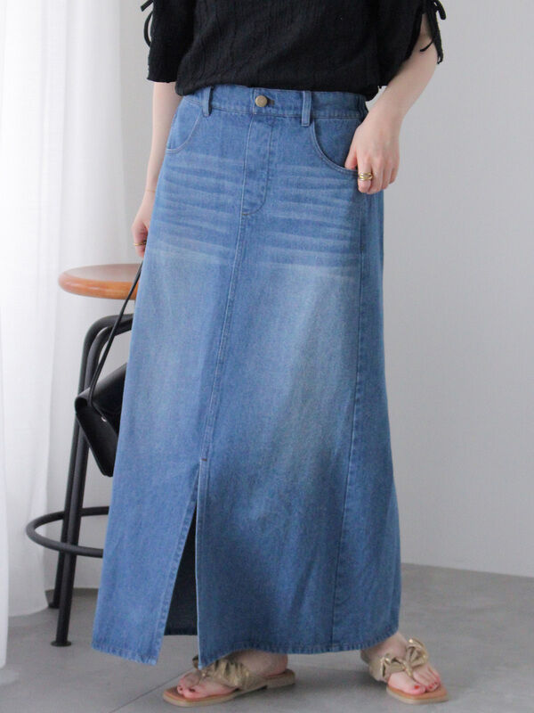 デニムロングスカート（ボトムス/スカート）【セール】｜ehka sopo