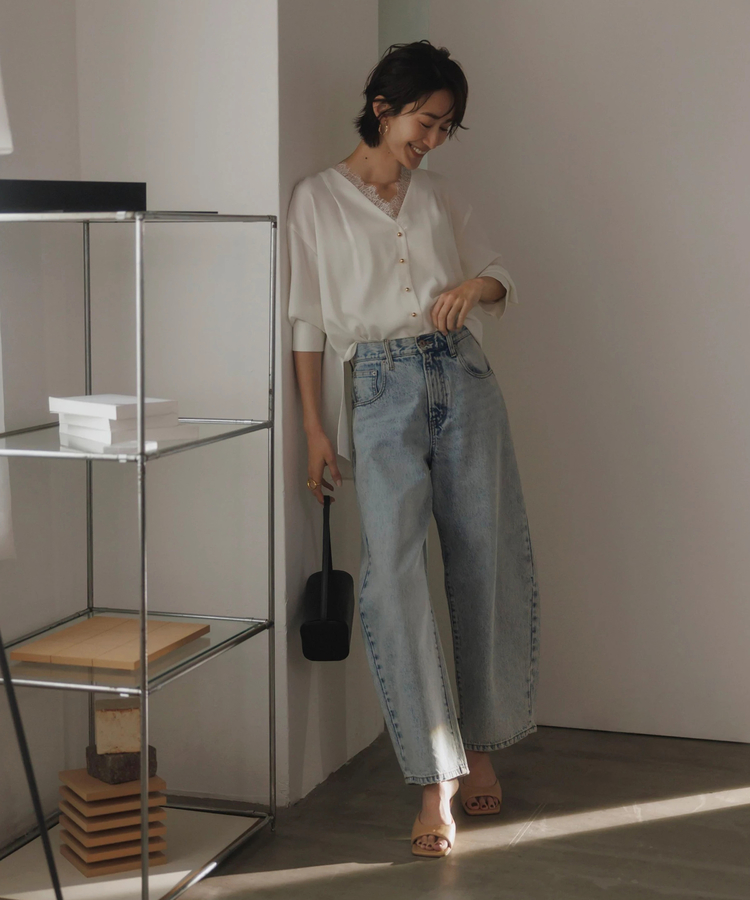 カーブデニムパンツ | デニム | Arpege story（アルページュストーリー