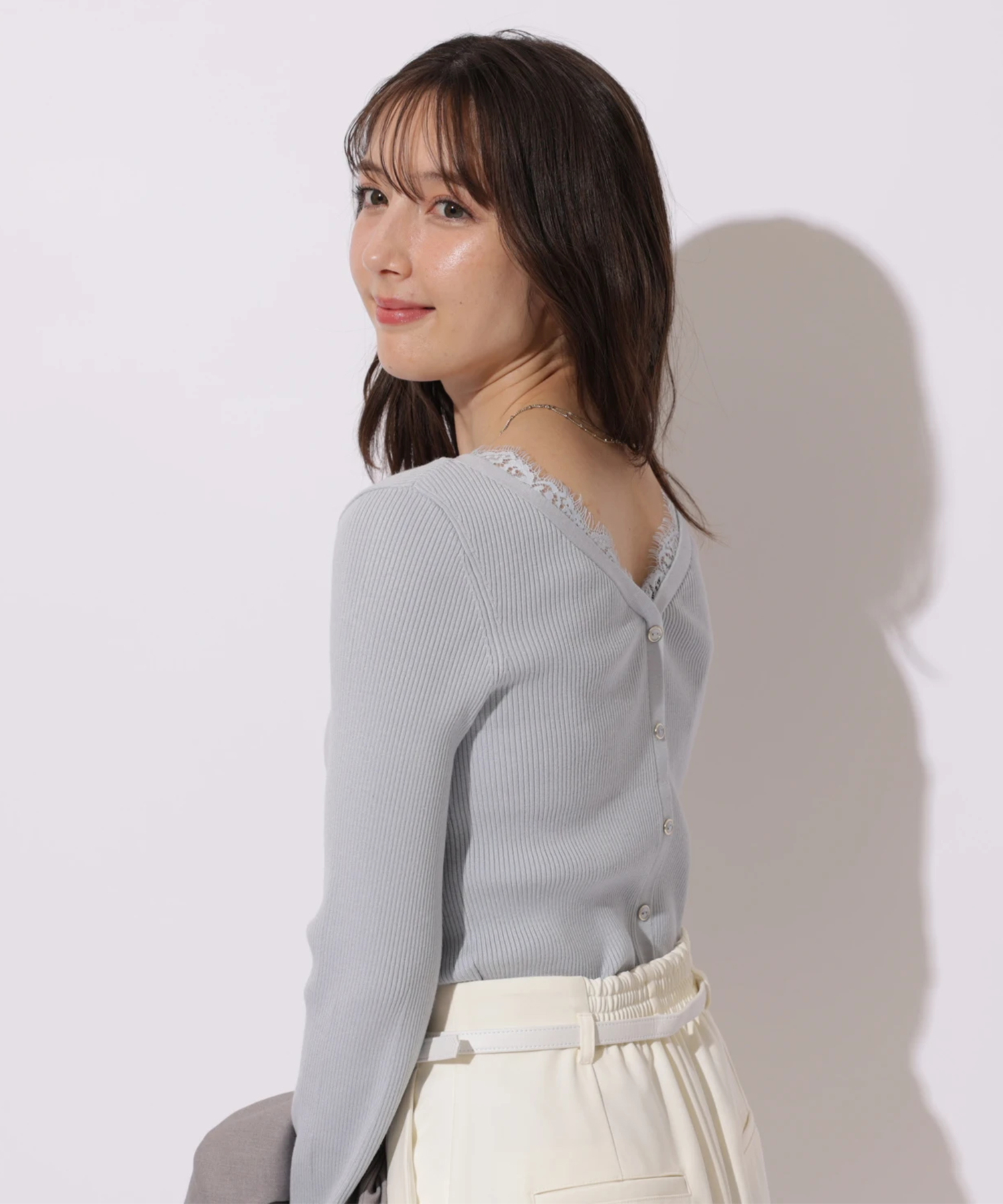 スプリングレーストリム2WAYカーデプルオーバー | ニット | Apuweiser