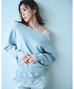 配色シャツカラー長袖ニット | ニット | JUSGLITTY（ジャス