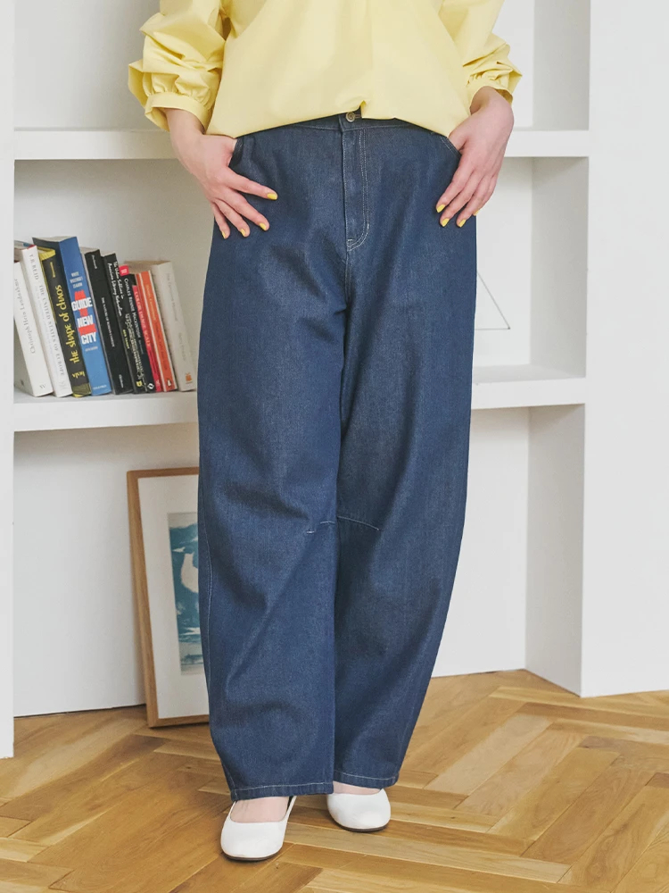 バレルレックデニムパンツ（大きいサイズ・ぽっちゃり女子向け｜パンツ