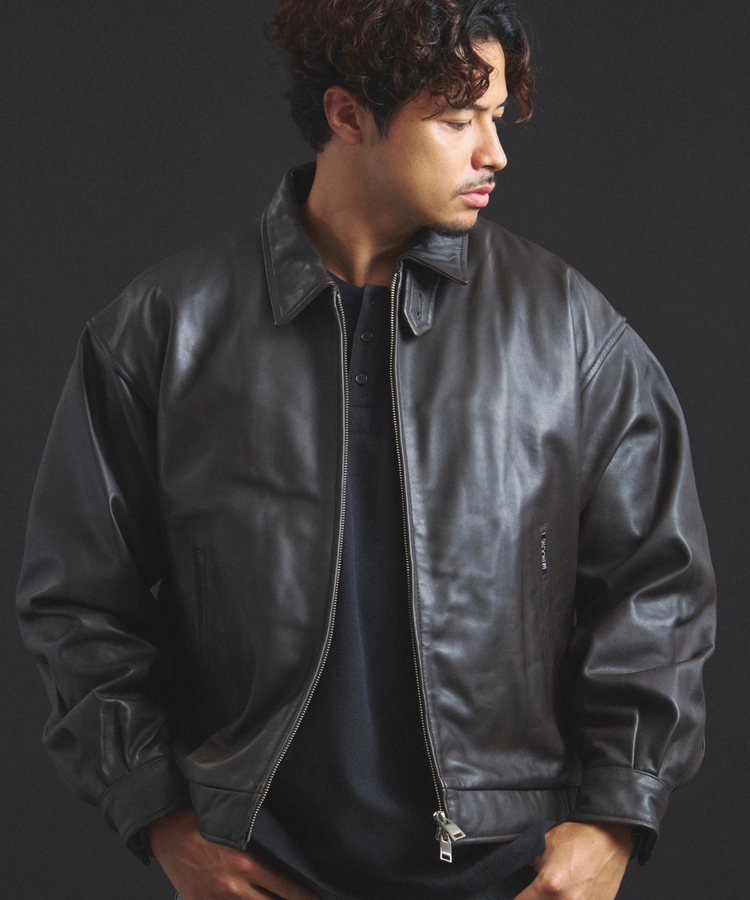 SKOOKUM×JACKROSE】 LAMB LEATHER ZIP JACKET 2025(MENS
