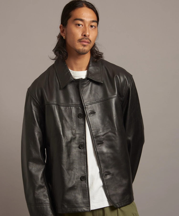 SKOOKUM×JACKROSE】 LAMB LEATHER CAR COAT 2025(MENS)｜ファッション