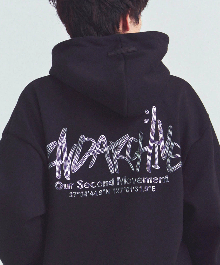 2ND ARCHIVE/セカンドアーカイブ ラインストーン プルパーカー(MENS