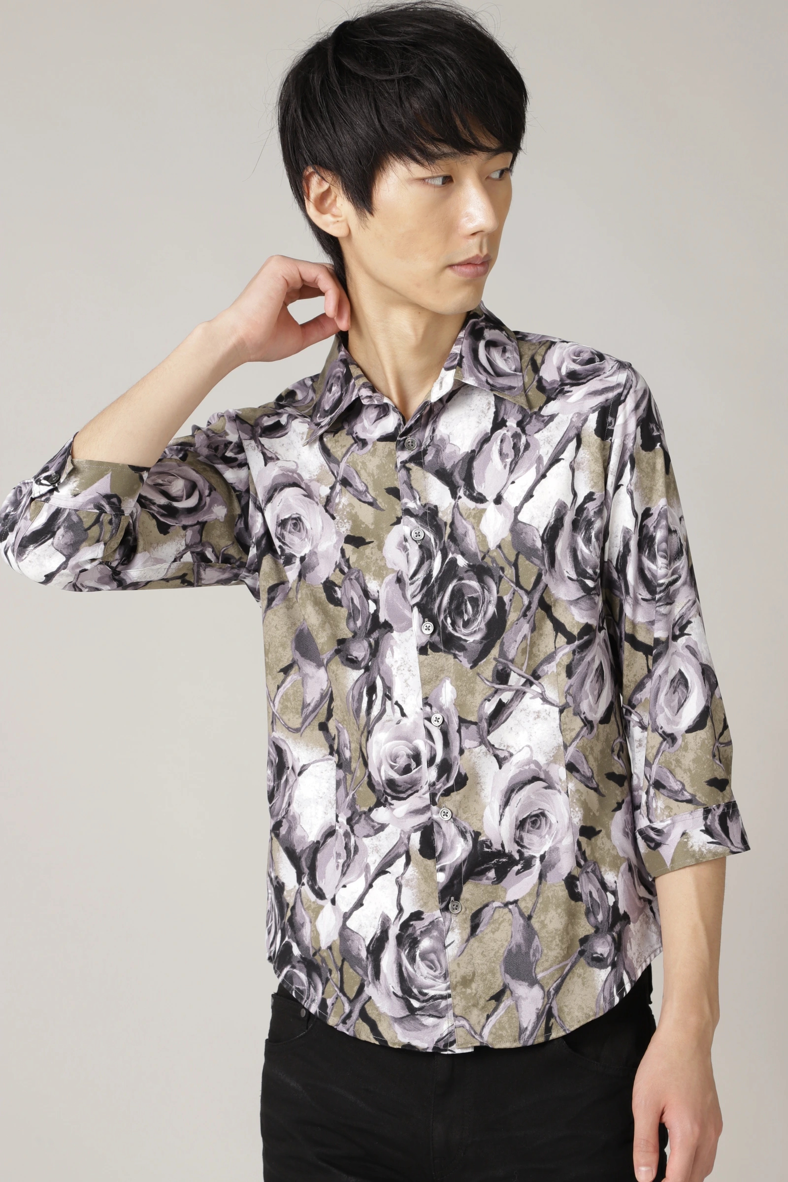 TORNADO MART∴ソーニーローズプリントシャツ / TORNADO MART