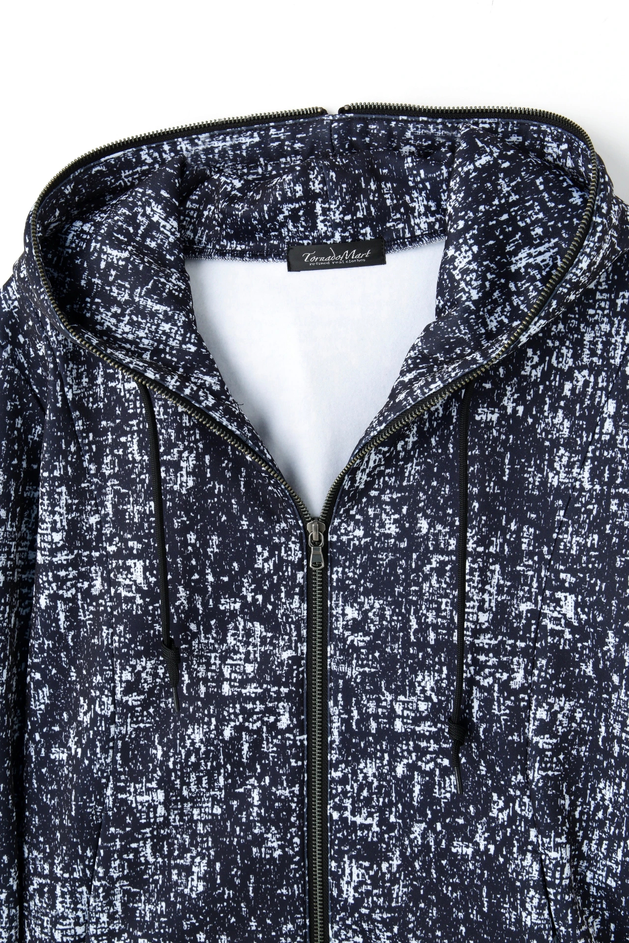 TORNADO MART∴ブロークンツィードプリントジップパーカ / TORNADO