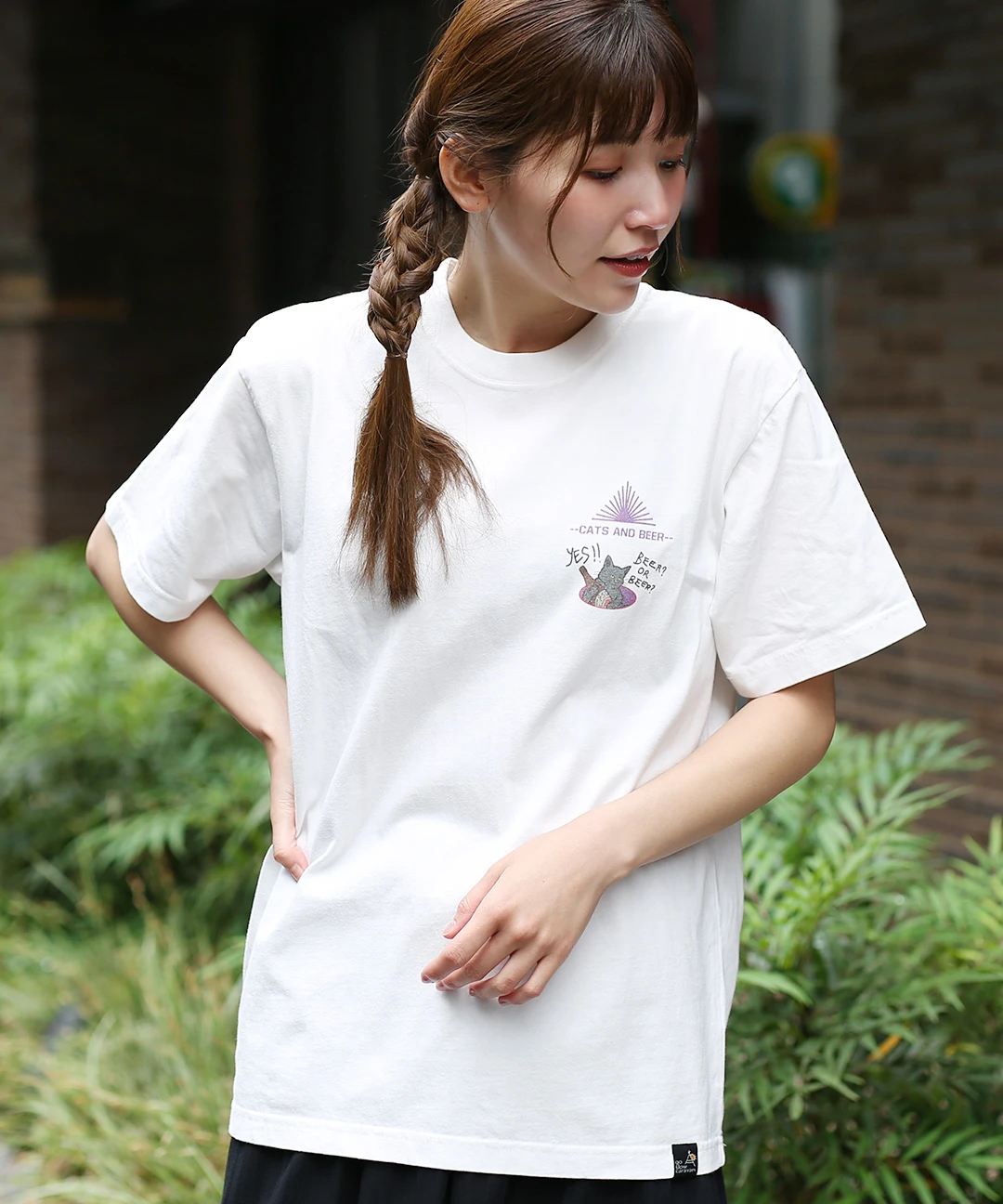 go slow caravan 猫と麦酒バイオTシャツ【WEB限定】 / Tシャツ