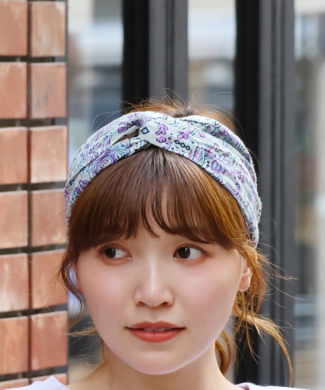 エコフレンドリーダイ ブロックプリントヘアバンド / ヘアバンド