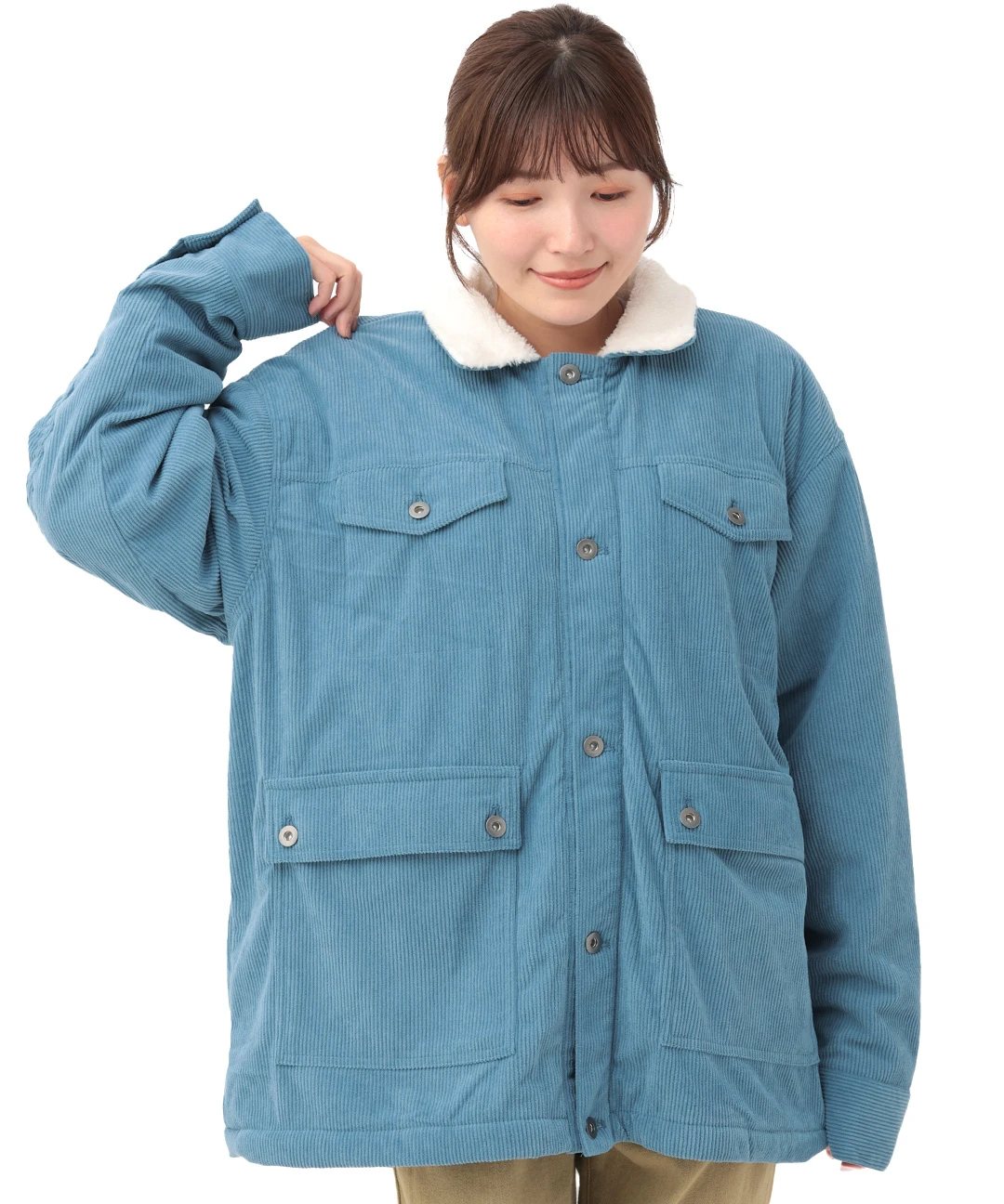 コーデュロイ裏ボアブルゾン / ジャケット・ブルゾン | エスニック