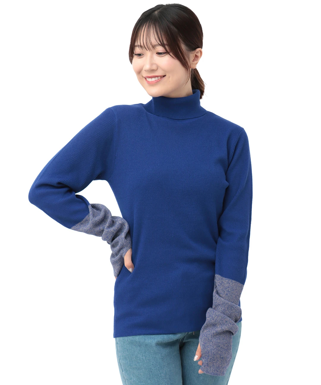 バイカラータートルニット 【3月2日(月)15時までの限定価格】 / ニット