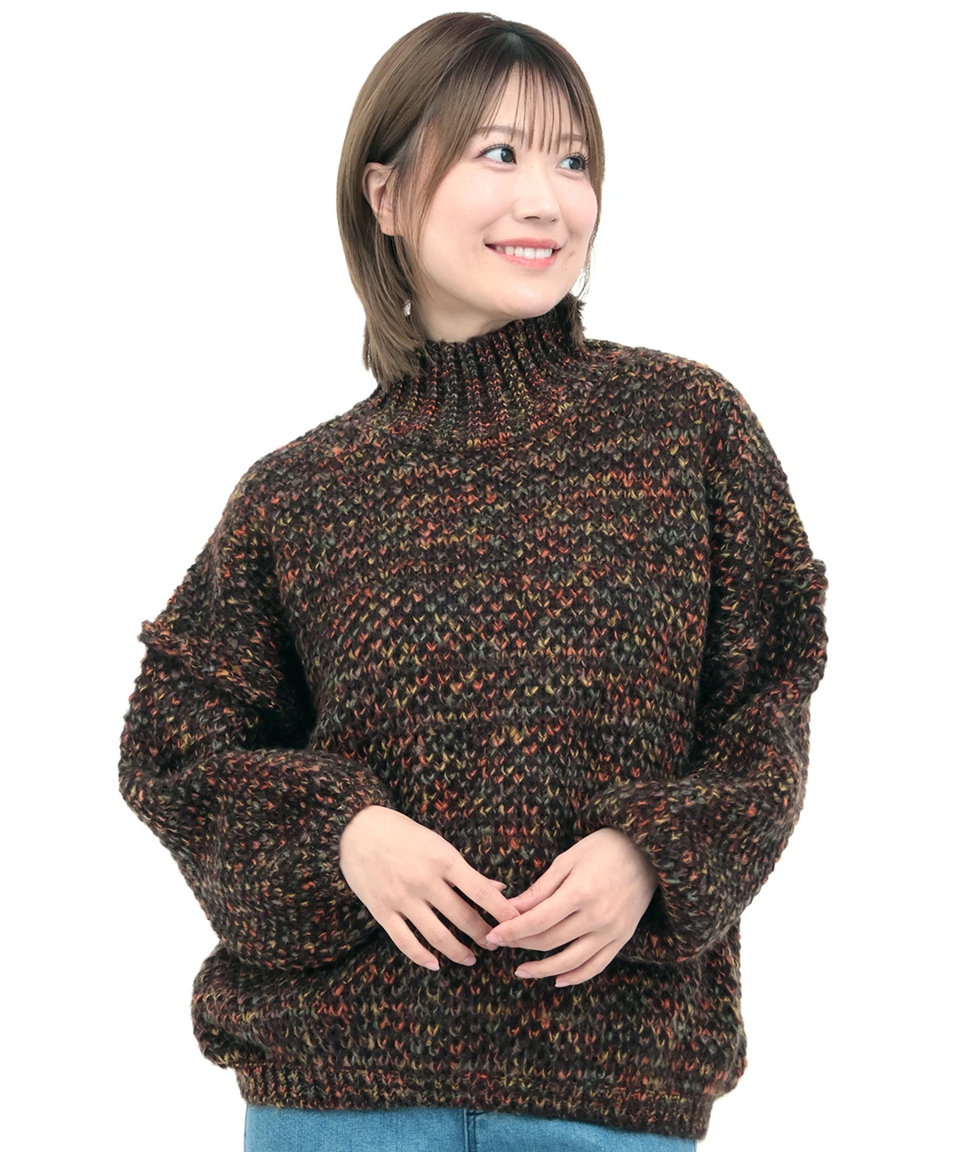 メランジハイネックニットプルオーバー 【3月2日(月)15時までの限定