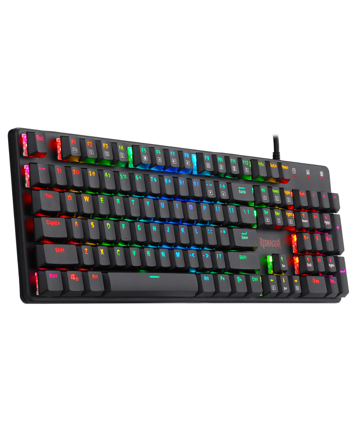 REDRAGON ゲーミングキーボード 英語 フルサイズ ロープロファイル 赤