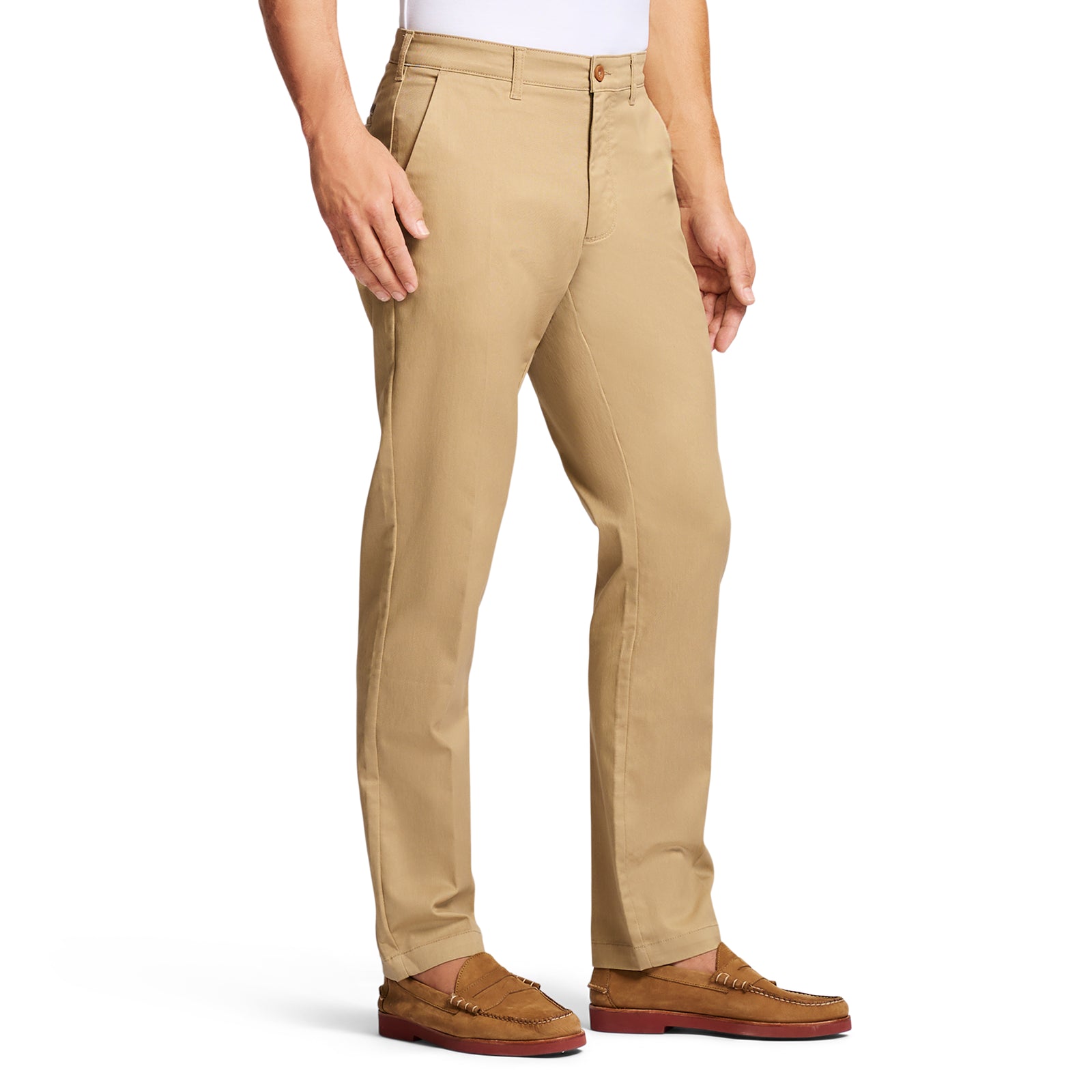 Performance Stretch Flat-Front Straight Fit Chino Pants