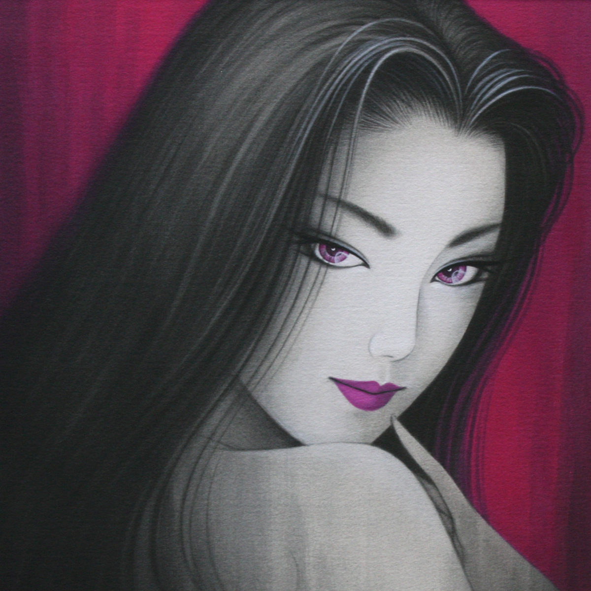 鶴田一郎「ルビーのまなざし」ジークレー版画 | J-spirit gallery KYOTO